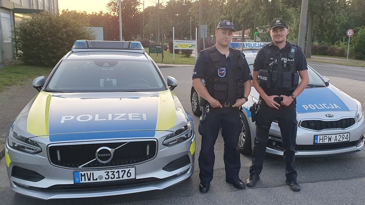 Deutsch-polnische Polizeikontrolle auf Usedom