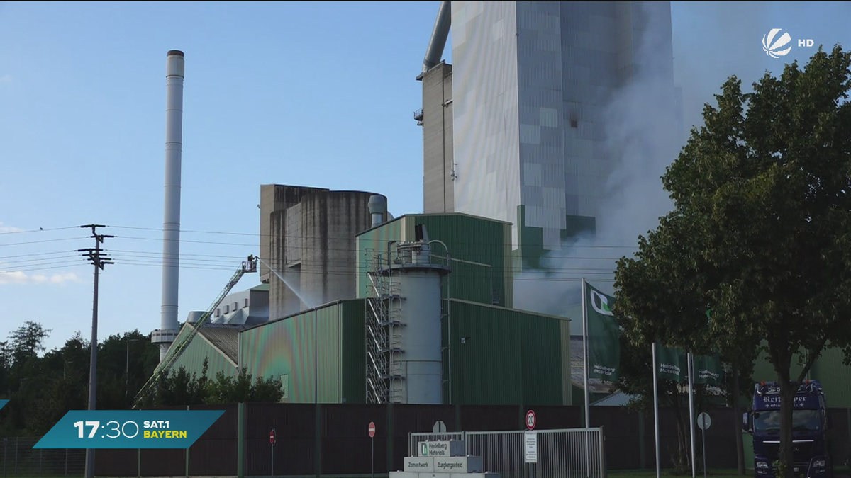 Brand in Zementwerk in Burglengenfeld: Ursache weiter unklar