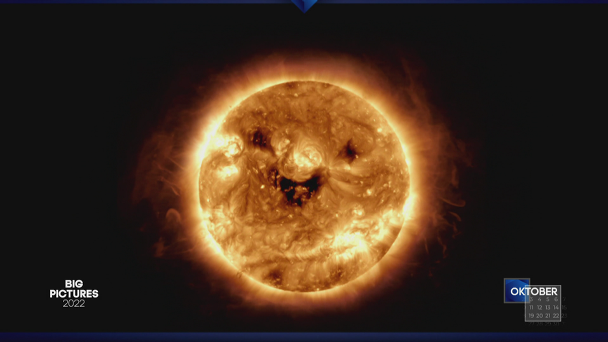 NASA postet Bild einer Smiley-Sonne