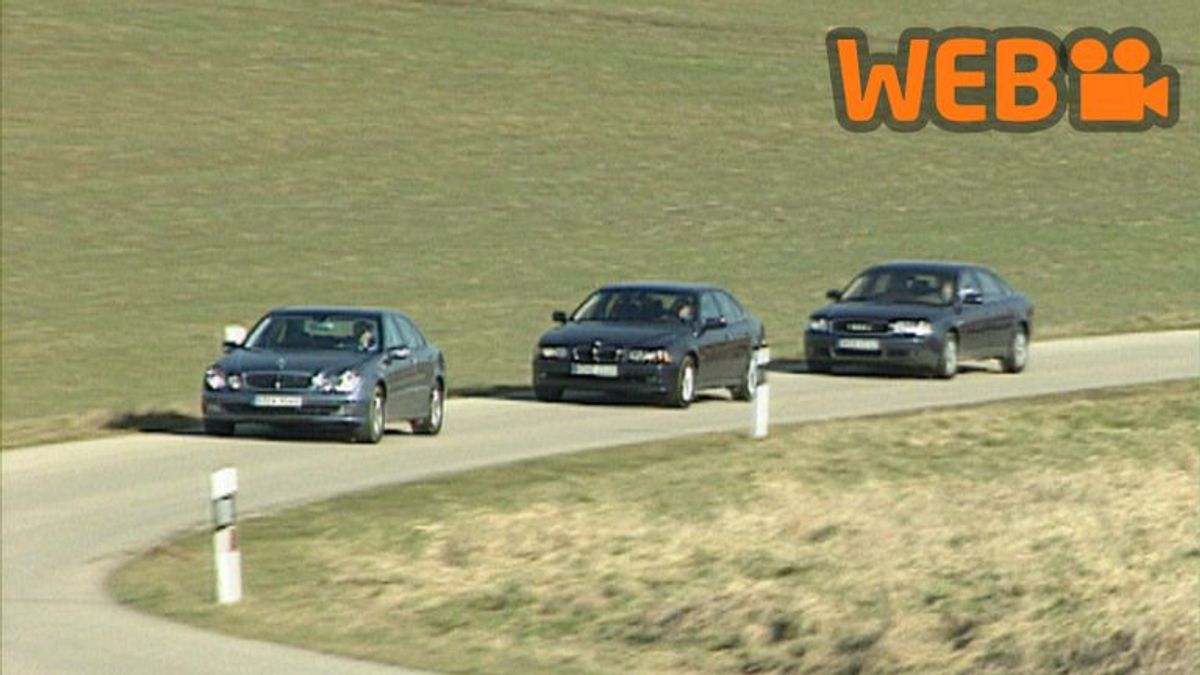 Mercedes E 320 gegen BMW 530i und Audi A6 3.0