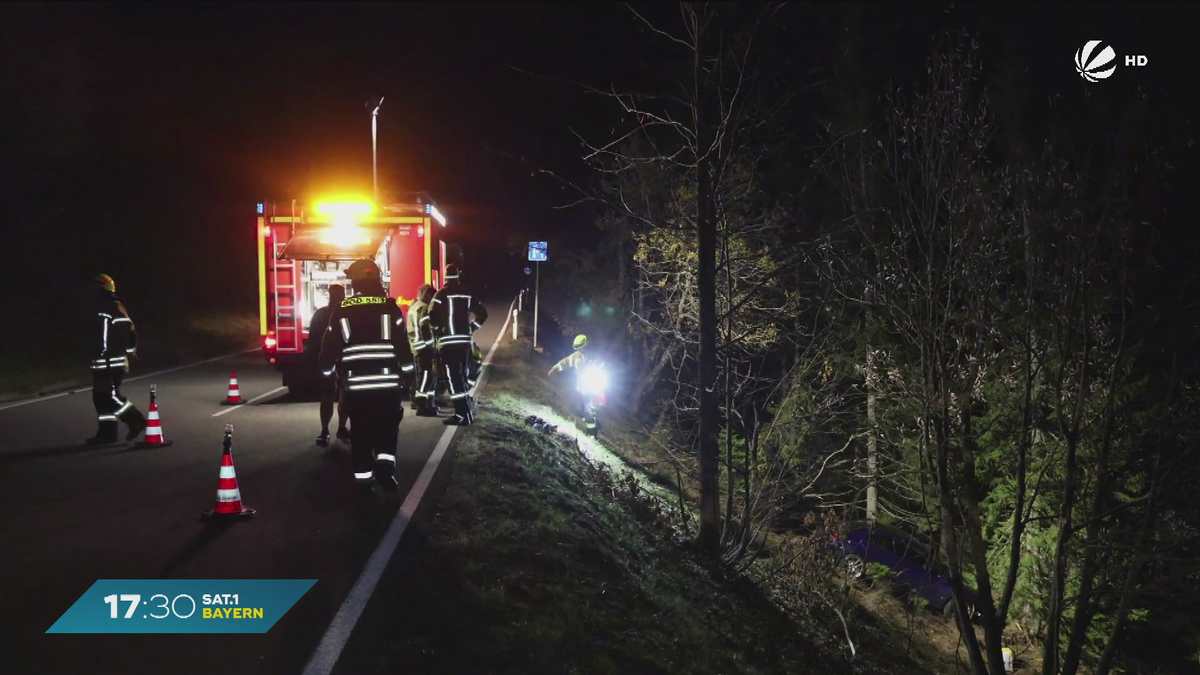 Unfall in Oberbayern: 20-Jähriger stürzt beim Driften in die Tiefe