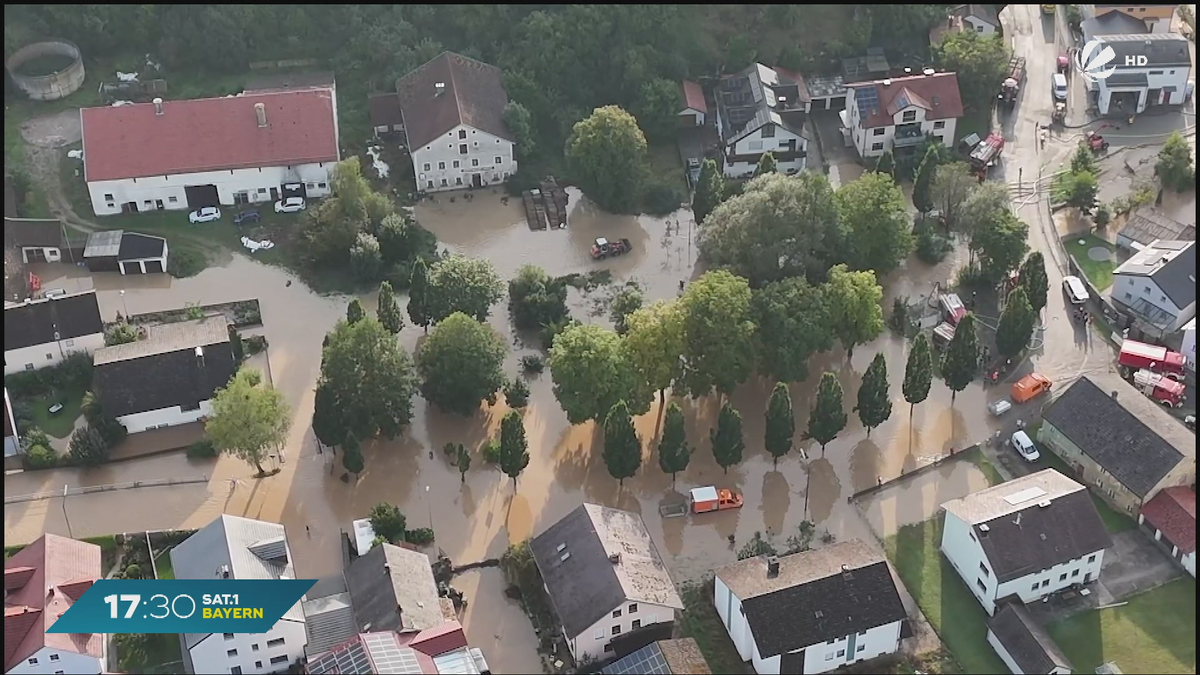 Heftige Unwetter in Walting bei Eichstätt: Ortschaft versinkt im Wasser