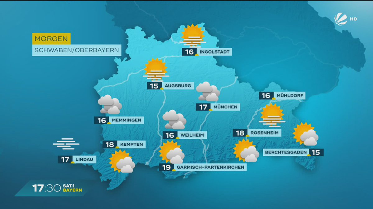 Das Bayern-Wetter vom 14.10.2024: Wolken über Bayern