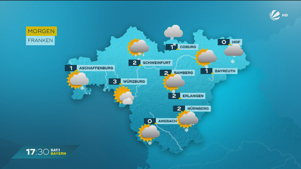 Das Bayern-Wetter vom 02.01.2025: Windig und kühl