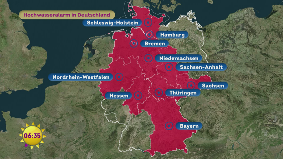 Hochwasseralarm in Deutschland