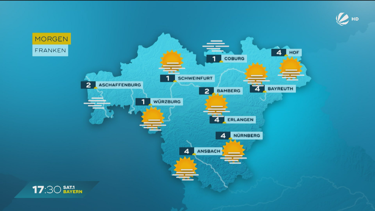 Das Bayern-Wetter vom 20.01.2025: Trocken und freundlich