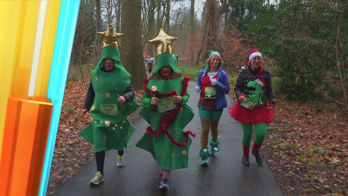 Hässlich, aber lustig: Der "Ugly Sweater Run" in Leverkusen