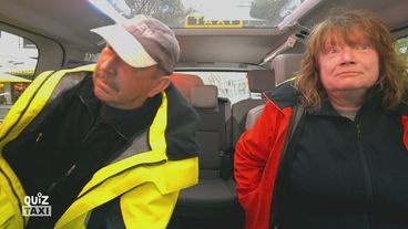 Im Quiz Taxi machen der Wiener Walter und seine Frau Gabi große Augen