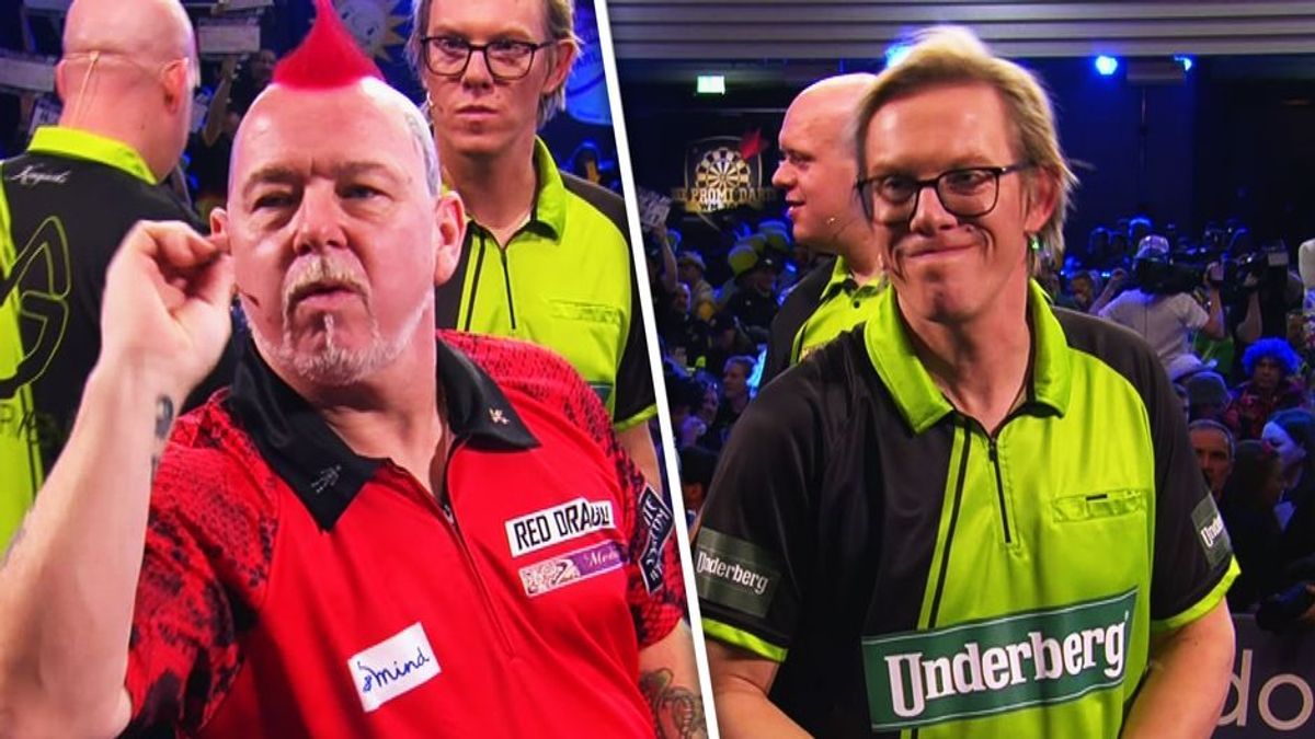 Gruppenphase: Peter Wright & Wolff-Christoph vs. Michael van Gerwen & Simon