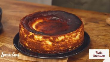 Kikis Kreation: San Sebastian Cheesecake mit karamellisierten Äpfeln