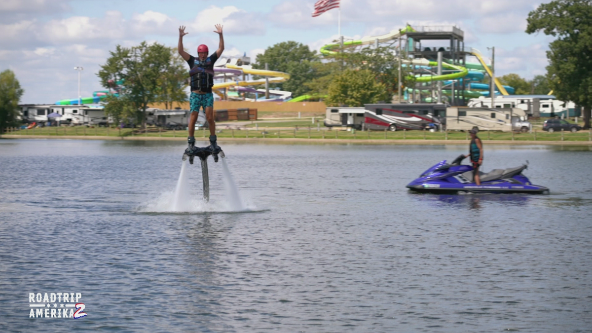 Nach dem Aufstieg kommt der (Un)Fall: Flyboard am Percy Priest Lake