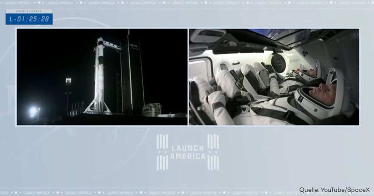 Spektakuläre Aufnahmen aus dem Cockpit: Erster Europäer startet mit SpaceX ins All