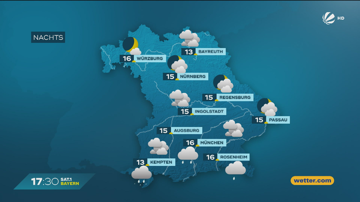 Das Bayern-Wetter vom 20.08.2025: Sonne im Norden, Regen im Süden