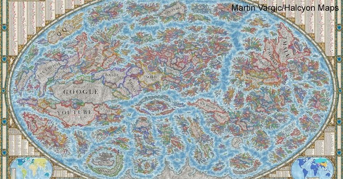Grafikdesigner erstellt neue Version einer "Karte des Internets"