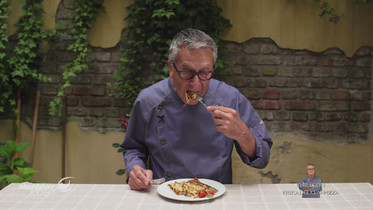 Chili con Frikadellen-Pizza - Dirks Internet-Experiment