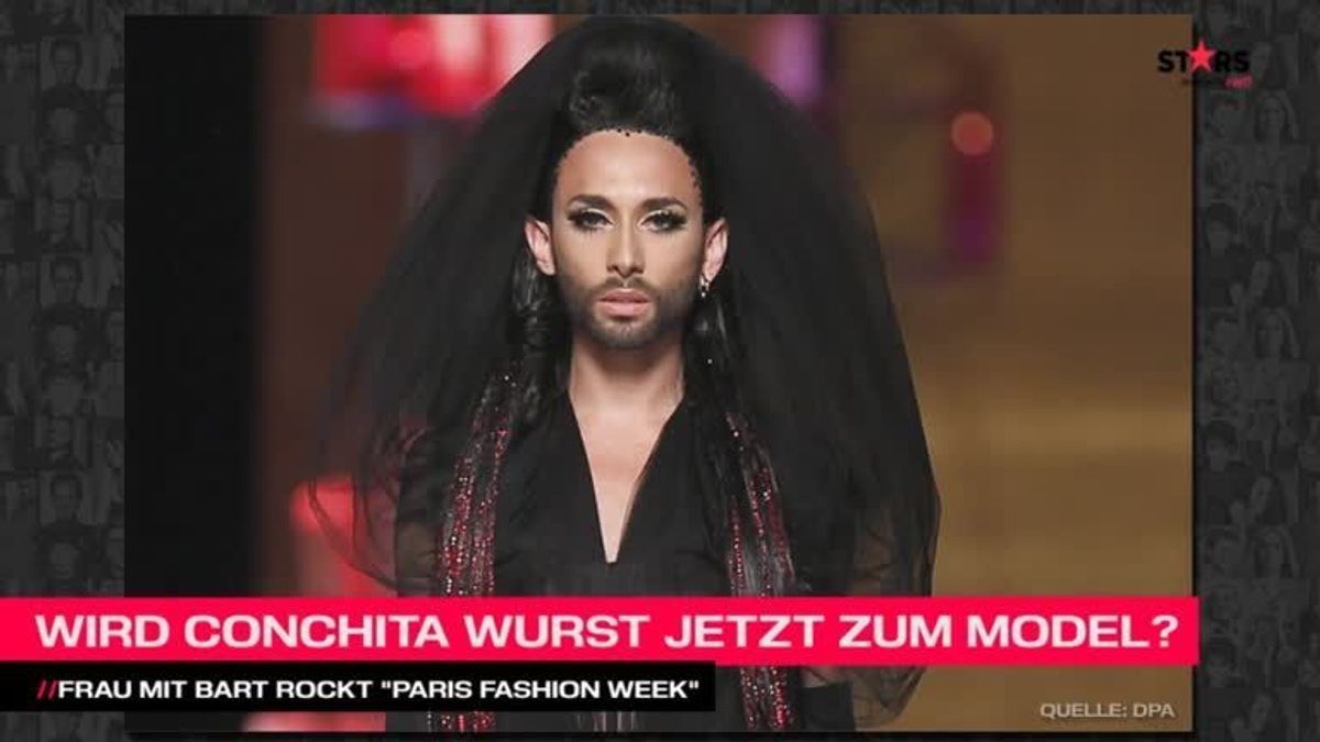 ESC-Star Conchita Wurst rockt die Paris Fashion Week 2014