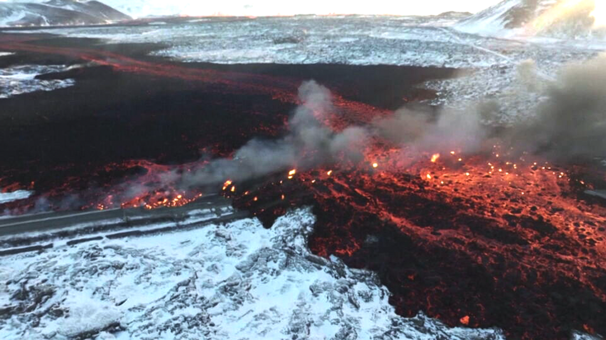Vulkan-Lava zerstört Infrastruktur auf Island