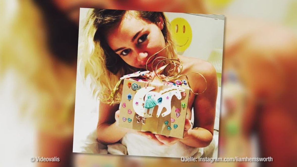 Süßer Liebesbeweis zum Geburtstag von Liam an Miley