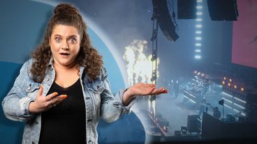Reporterin Maike als Pyrotechnik-Praktikantin