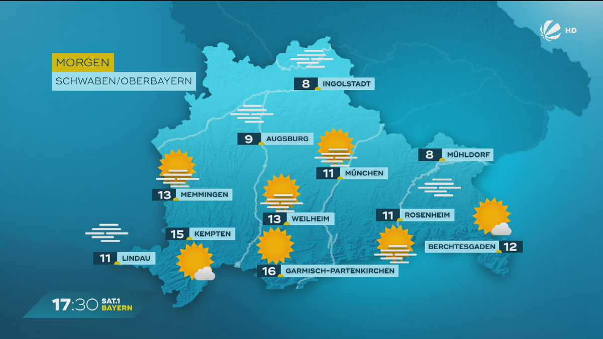 Das Bayern-Wetter vom 04.11.2024: Es wird kälter