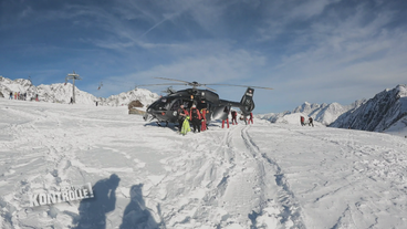Pistenpolizei im Tirol: Hubschraubereinsatz in den Bergen 