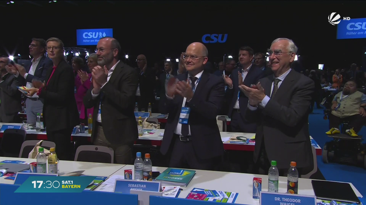 Absage an Koalition mit Grünen final? Merz beim CSU-Parteitag in Augsburg