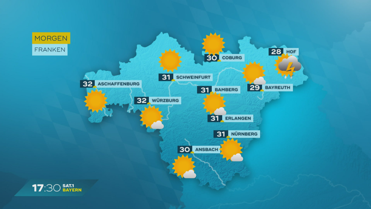 Das Bayern-Wetter vom 19.07.2024: Endlich richtig Sommer?