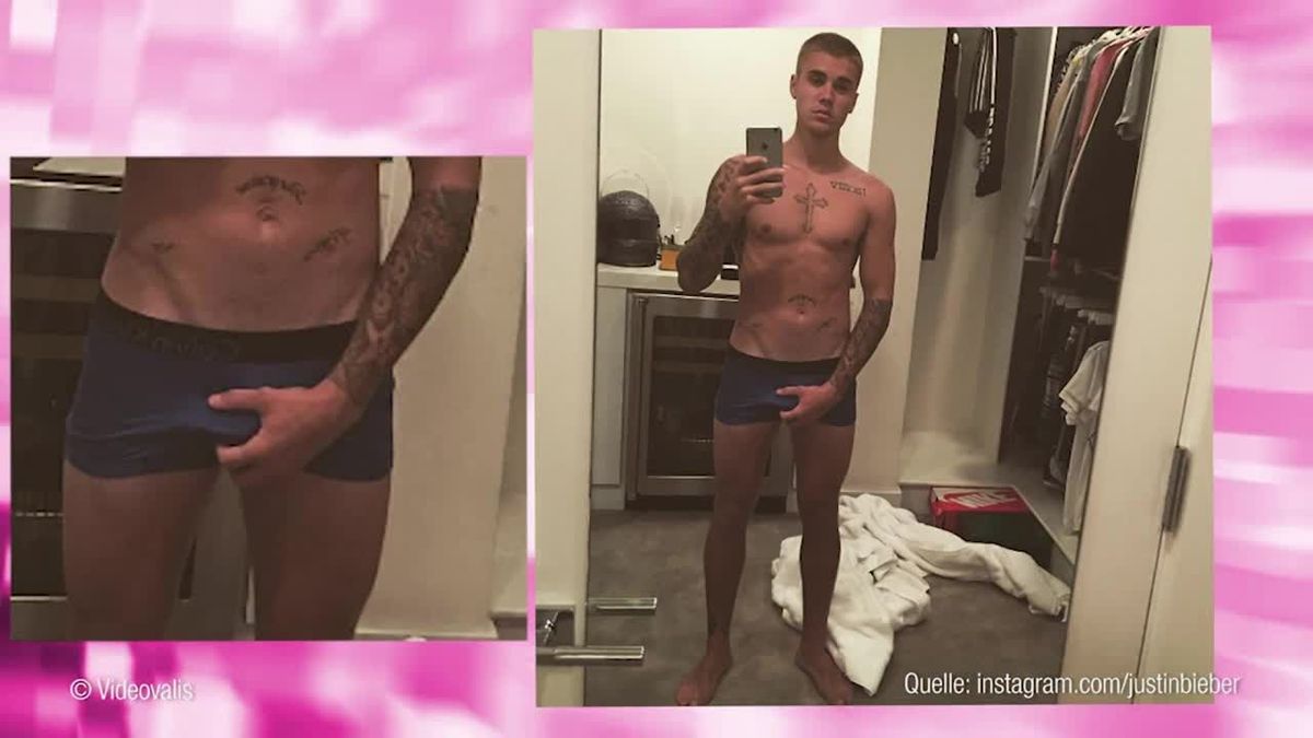 Justin Bieber fast nackt