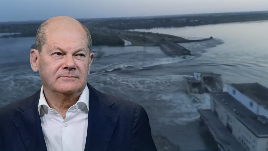 "Das hat eine neue Dimension": Olaf Scholz äußert sich zur Staudamm-Explosion