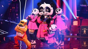 Der Panda rockt die Bühne zu "Since U Been Gone" von Kelly Clarkson