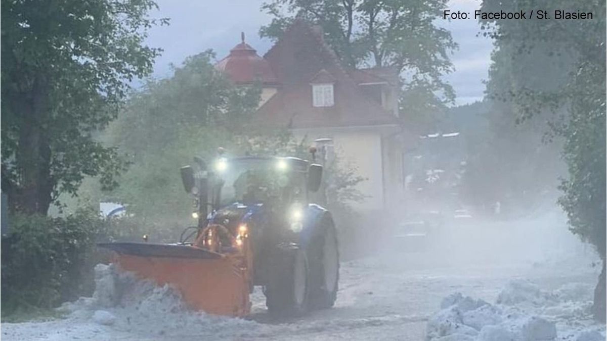 Schwarzwald: Hagelmassen setzen ganzen Ort außer Gefecht
