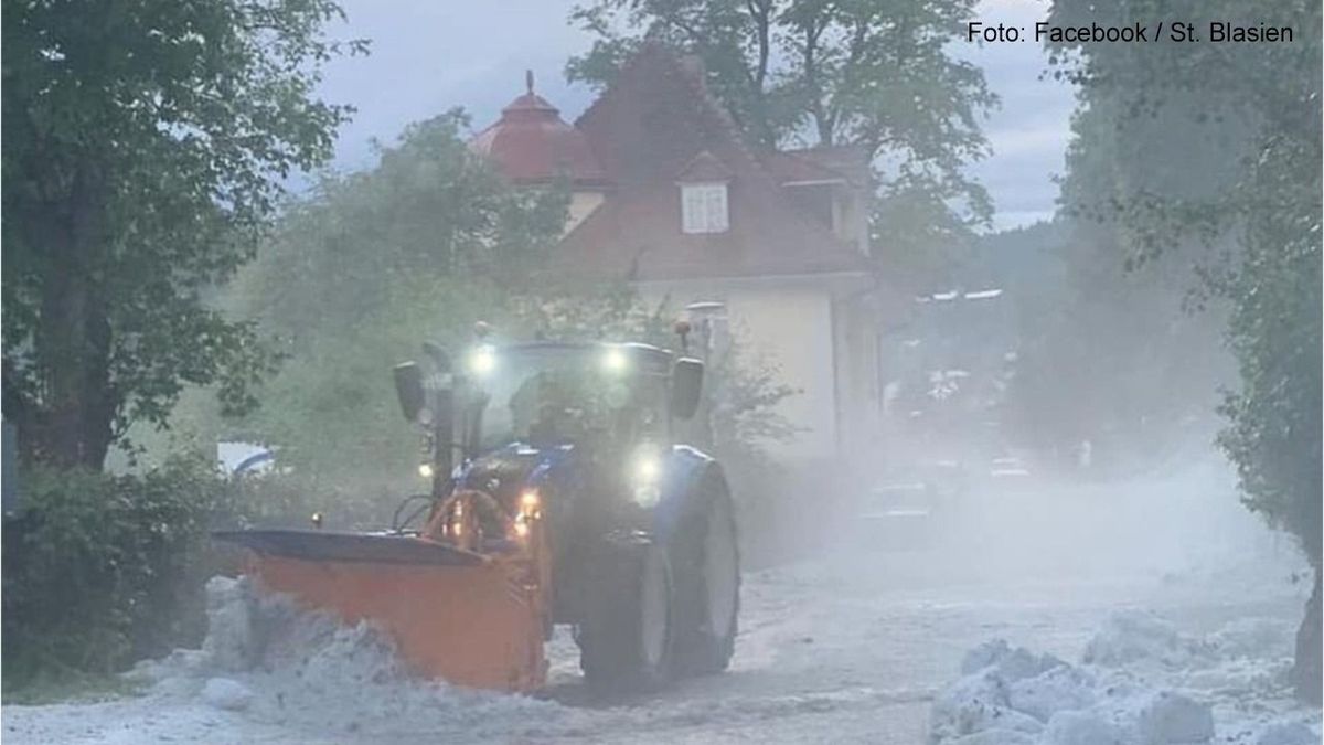 Schwarzwald: Hagelmassen setzen ganzen Ort außer Gefecht