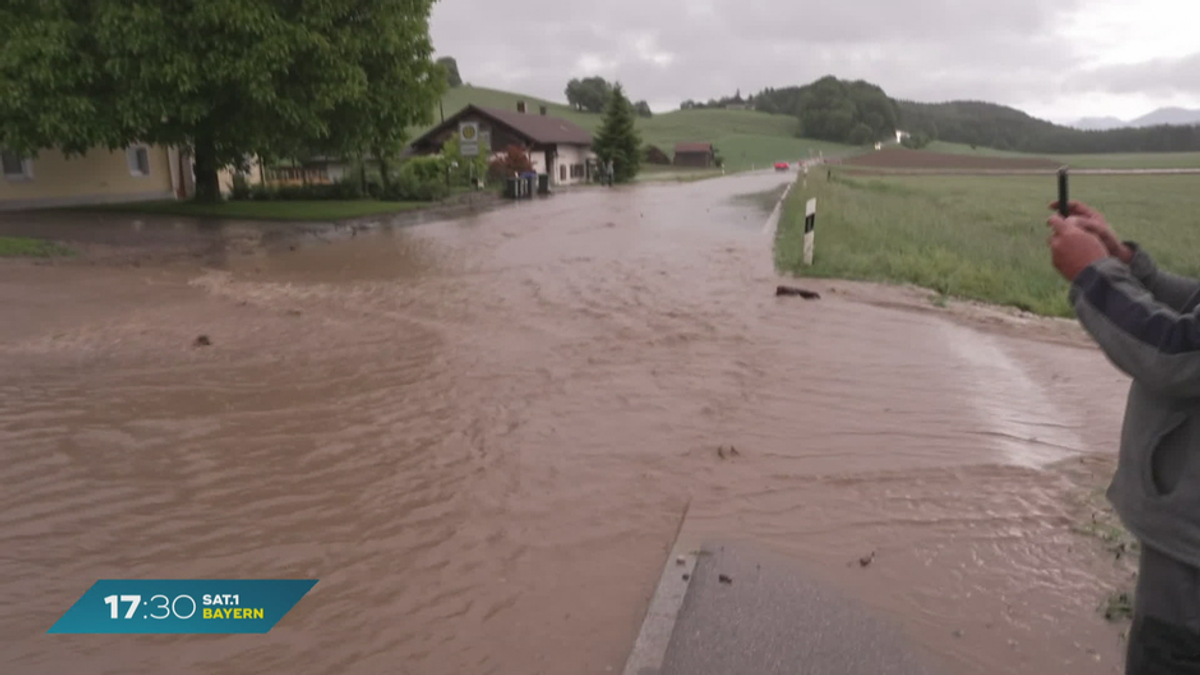 Überschwemmungen und Hagel: Erneut schwere Unwetter in Bayern