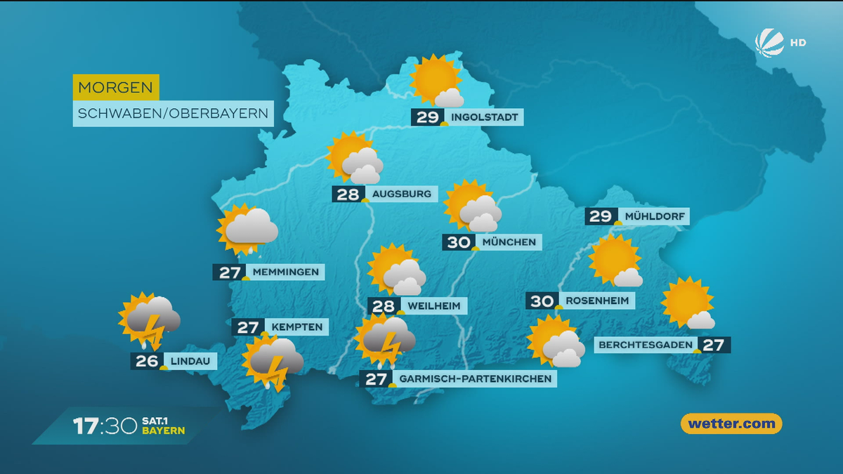 Das Bayern-Wetter vom 18.07.2025: Warmes Wochenende