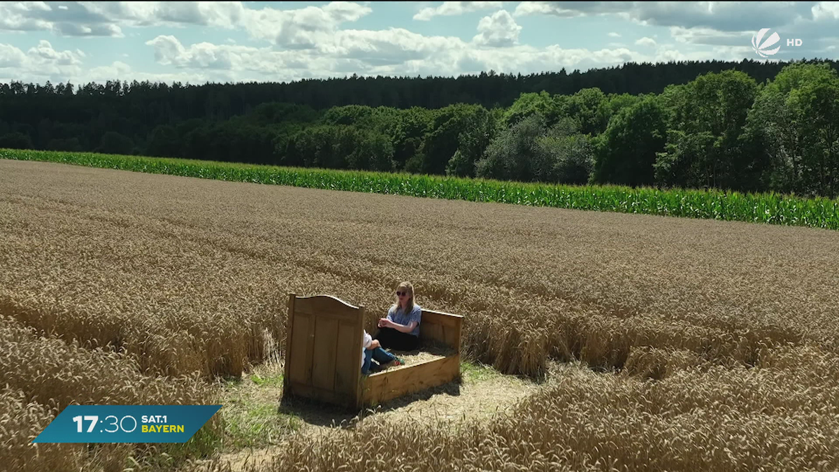 Sonnenpause im „Bett im Kornfeld“: Naturaktion in der Oberpfalz