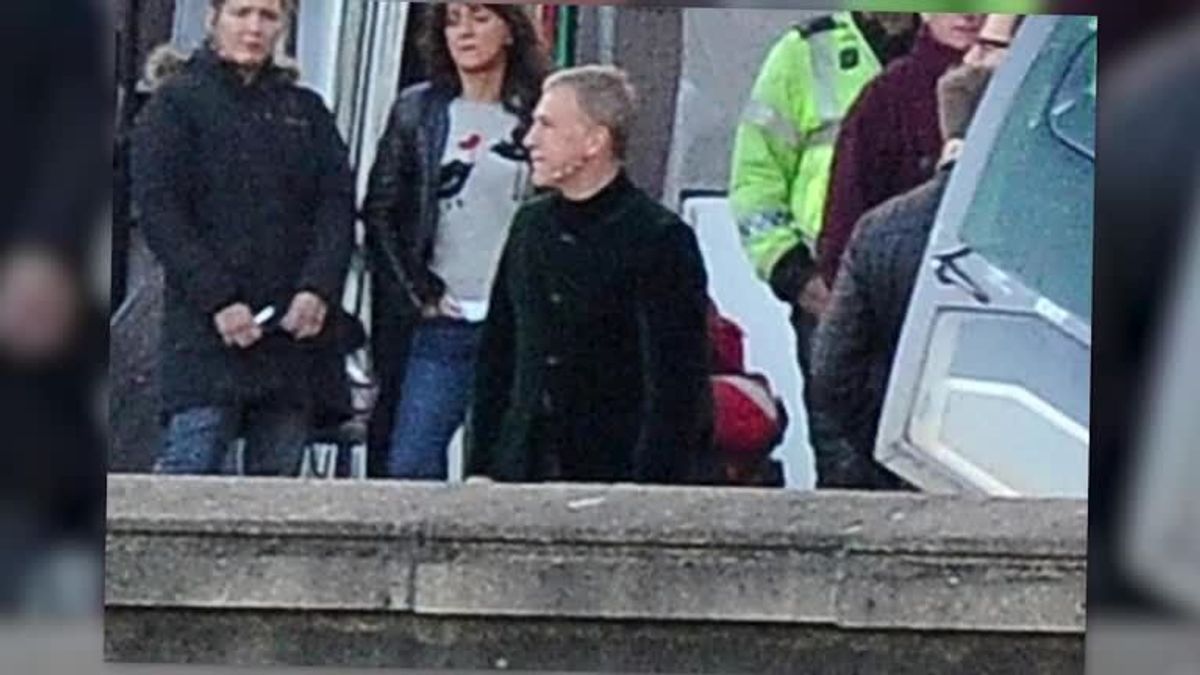 Christoph Waltz am Set von James Bond - Spectre in London