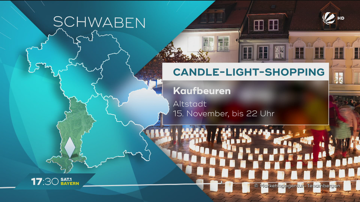 Mein Bayern erleben – Freizeittipps: Candle-Light-Shopping bis Wintermarkt