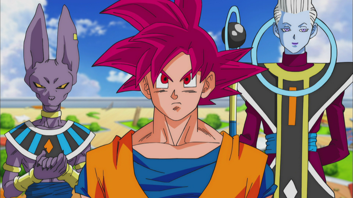 Zeig sie uns, Goku! Die Kraft des Super Saiyajin Gottes!