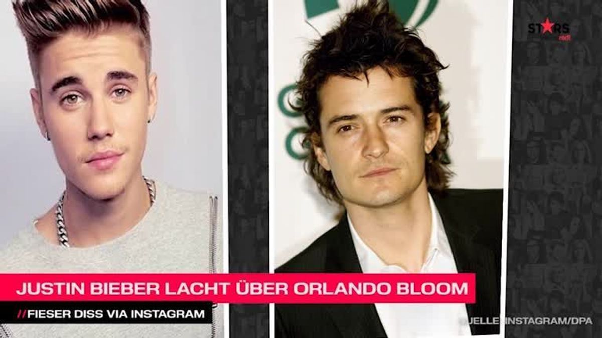 Justin Bieber lacht über Orlando Bloom