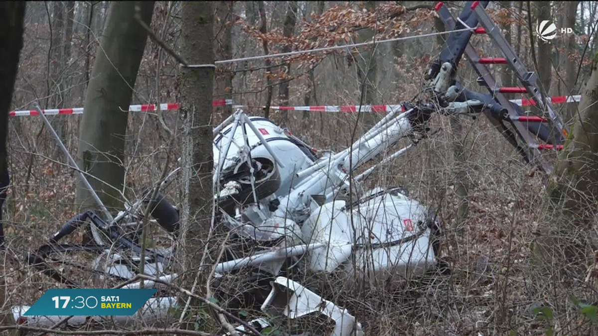 Hubschrauber-Absturz in Mittelfranken: Zwei Männer sterben