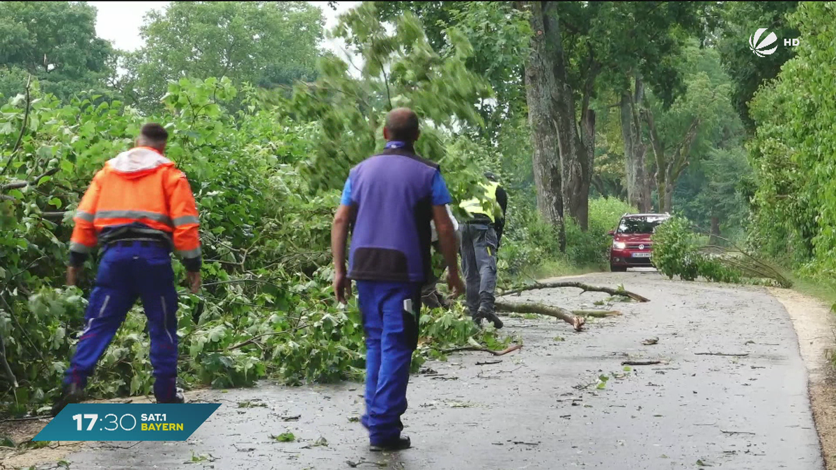 Unwetter nach Hitze: Hagel und Sturm in Teilen Bayerns