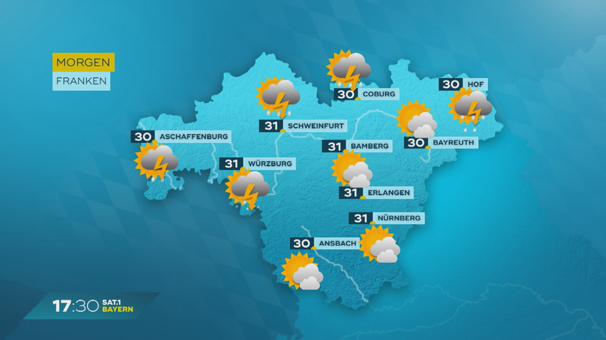 Das Bayern-Wetter vom 13.08.2024: Heftige Gewitter erwartet