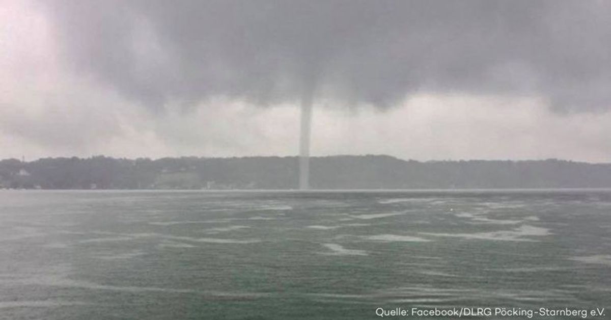 Naturspektakel: Tornado über dem Starnberger See