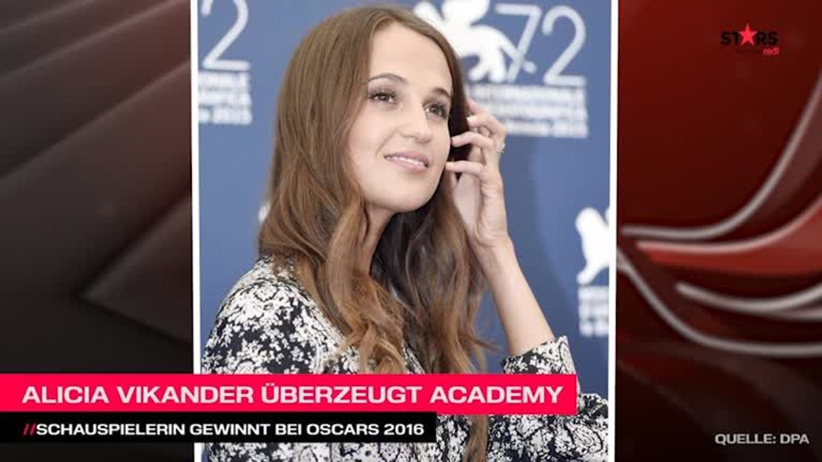 Oscars 2016: Alicia Vikander geht als glückliche Gewinnerin hervor