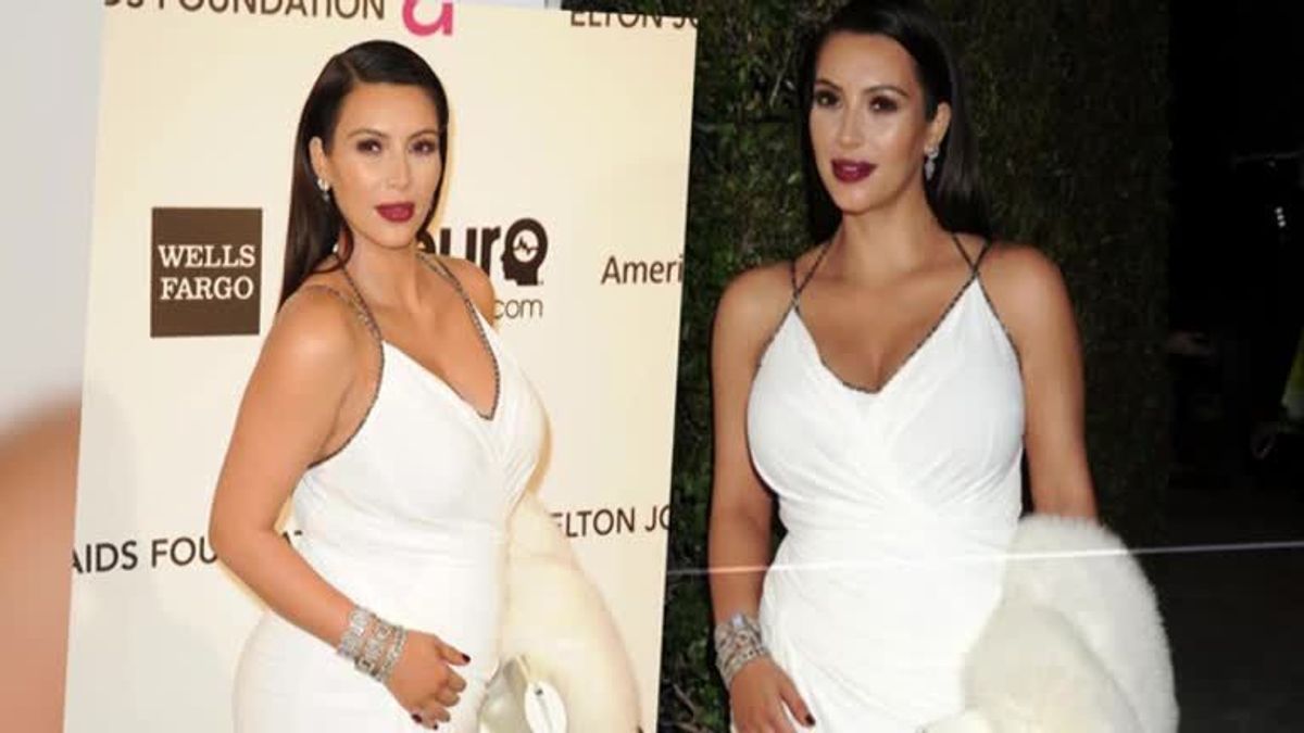 Kim Kardashian bei der Oscar-Party