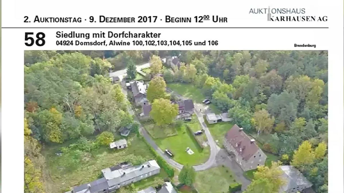 Ein Dorf in Brandenburg wird für 125.000 Euro versteigert. Und jeder kann es kaufen