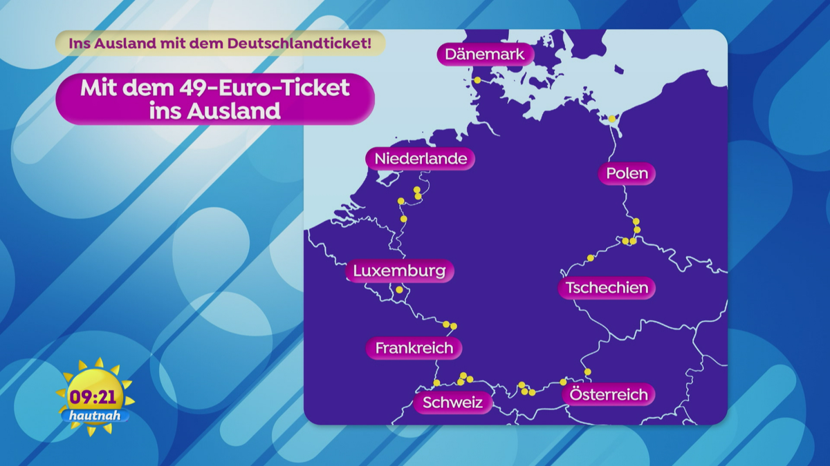 Ins Ausland mit dem Deutschlandticket!