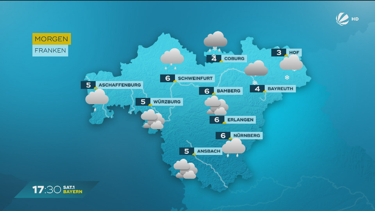 Das Bayern-Wetter vom 20.12.2024: Regen erwartet?