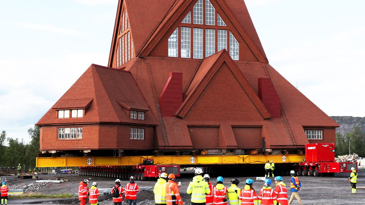 Kiruna: Kirche rollt an neuen Standort