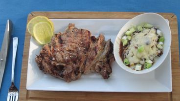 Buttermilch-Steak mit Sweet-Fire-Beans